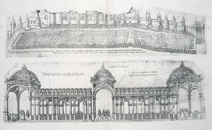Montargis látképei, a "Les Plus Belles Batiments de France" című, 1570-es években kiadott műből.