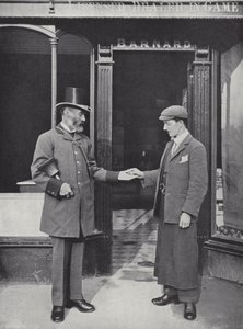 Hocktide Hungerfordban, Crier filléreket gyűjt alkotó: J. Benjamin Stone