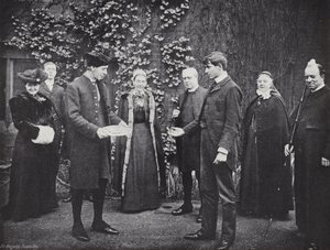 Palacsintázás a Westminster Iskolában, a Victor átveszi a Guineáját alkotó: J. Benjamin Stone