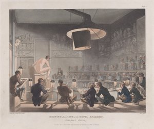 Rajz a Királyi Akadémia életéből, Somerset House, 1808. január 1., 1808. január 1.