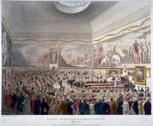 A Művészeti Társaság találkozója az Adelphi épületekben, Westminster, London, 1809