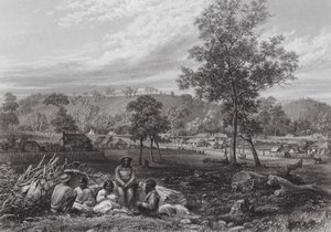 Ausztrália: Laura-hegy, Camperdown (metszet)
