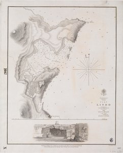 Archipeligo, Rodosz I., Port Lindo, felmérte Thomas Graves kapitány, HMS "Beacon" 1842