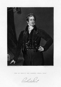 Sir Robert Peel, brit miniszterelnök, 19. század.