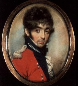 Egy ismeretlen tiszt miniatűrje alkotó: J. Cooke