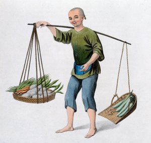 Egy fiú zöldséggel, 1800 alkotó: J Dadley