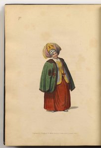 Kaluga kereskedő felesége - Az Orosz Birodalom jelmezei, 1803 alkotó: J. Dadley