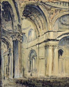 A Szent Pál-székesegyház belseje (olaj, vászon a fedélzeten) alkotó: J. F. Barry Pittar