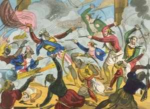 A törökök görög korzárokat támadnak alkotó: J. Fairburn