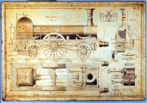 Stephenson "Long Boiler" mozdonya, 1841 alkotó: J. Farley