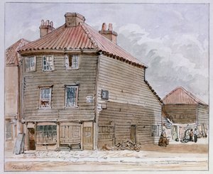 Kilátás egy régi házra a High Streeten, Lambethben alkotó: J. Findley