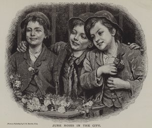 Júniusi rózsák a városban (metszet) alkotó: J. Gillis Brown