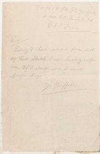 Levél a Liverpool Weekly Courier versenyszerkesztőjének, 1917 alkotó: J. Griffiths