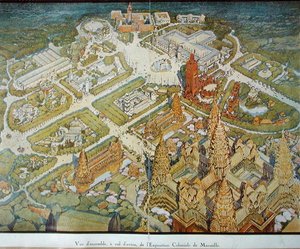 Madártávlat a marseille-i nemzetközi tengerentúli kiállításra alkotó: J. H. Lambert