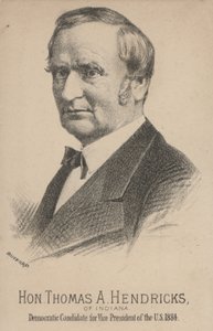 Thomas A Hendricks, Indiana, a demokraták jelöltje az Egyesült Államok alelnökének alkotó: J. H. and Co. Bufford