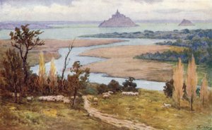 A Jardin des Plantes, Avranches-ból (színes litho)