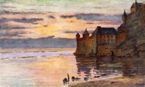Csendőrség, Tour Gabriel és Coesnon folyó, Mont St Michel (színes litó)
