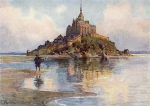 Mont St Michel, Tombelaine, este (színes litó)