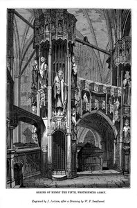 V. Henrik szentélye, Westminster Abbey, 1843