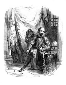 Sir Walter Raleigh a londoni Towerben, 1603-1616, 1836.