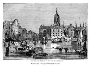 Stadthouse és Amszterdam városának egy része, 1843