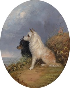 Két kutya a tengerparton alkotó: J. Langlois