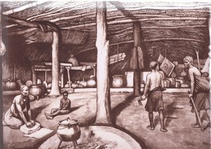 Kaffir kraal belsejében, MacMillan iskolai plakátokról, 1950-60-as évek (litho)