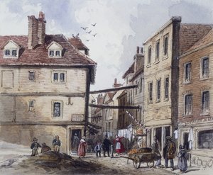 Chick Lane, London, 1840 alkotó: J Maund