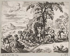 Illusztráció: Adam Olearius: „Perzsa Rosenthal, Schich Saadi zseniális költő […]”, Schleswig 1660