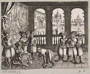 Illusztráció: Adam Olearius: „Perzsa Rosenthal, Schich Saadi zseniális költő […]”, Schleswig 1660