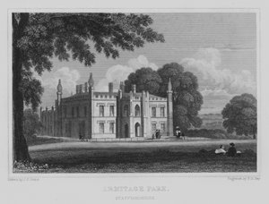 Armitage Park, Staffordshire (metszet) alkotó: John Preston Neale