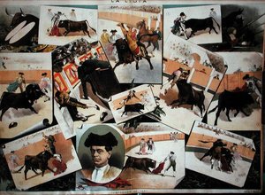 Az 1885-ös bikaviadal-szezon (színes litó) alkotó: J. Palacios