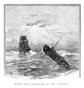 Blighs kapitány csónakja, amelyet a Bounty elhagyott, 1789 1886.