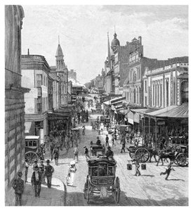 King Street, Sydney, Új-Dél-Wales, Ausztrália, 1886.