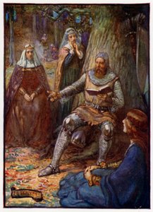 Robert the Bruce, Skócia királya, történeteket olvas követőinek, 14. század