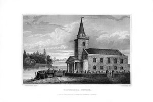 Battersea templom, Battersea, London, 1829. alkotó: J. Rogers