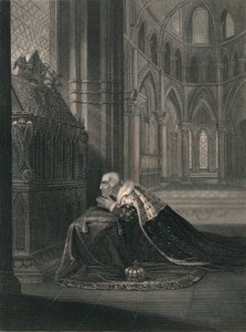 VII. Lajos francia király, Becket sírja előtt, 19. század közepe.