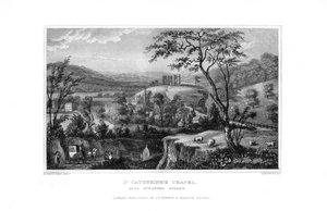 St Catherines Chapel, Guildford, Surrey, 1829. alkotó: J. Rogers