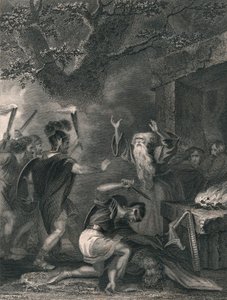 A druidák mészárlása, 19. század közepe.