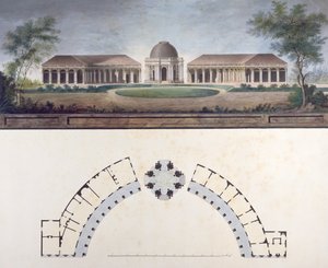 A Nap temploma a Bayreuthi Ermitázsban 1780 körül (wc papíron) alkotó: J. Saher