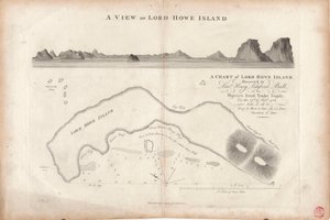A Lord Howe-sziget térképe alkotó: J. Stockdale