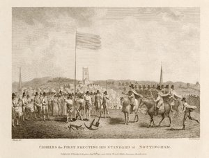 Charles the First felállítja a standardját Nottinghamben alkotó: J. Throsby