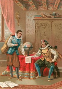 Kepler és Tycho Brahe a prágai csillagvizsgálóban alkotó: J. Ventura
