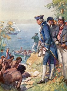 Cook kapitány a parton Tahitin, 1769