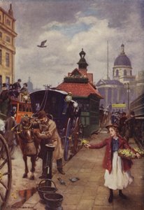 A taxis és a lova (színes litó) alkotó: J. Williamson