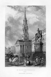 St Martins Church a Charing Crossból, London, 19. század. alkotó: J. Woods