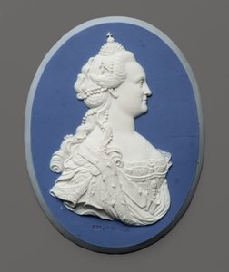 II. Katalin oroszországi császárné portréja, 1775 körül (jasperware) alkotó: J. and Bentley Wedgwood