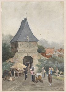 Kompkapu Schoonhovenben alkotó: J. de Jong Ezn