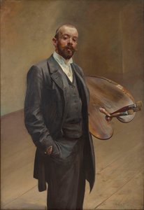 Önarckép palettával alkotó: Jacek Malczewski