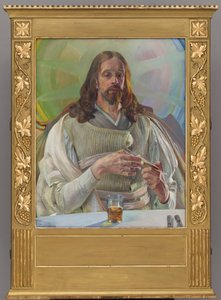 Krisztus Emmauszban - egy triptichon középső része alkotó: Jacek Malczewski